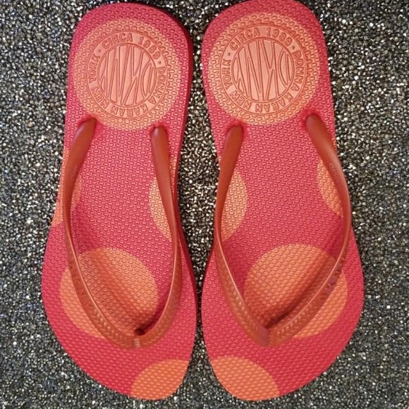 donna karan flip flops
